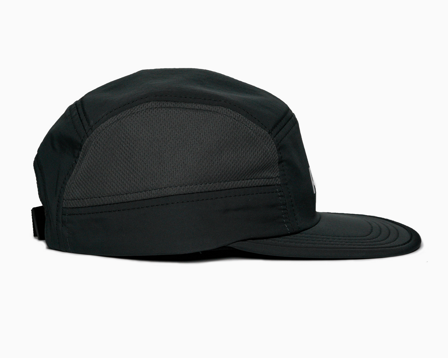 Pēsu charcoal lightweight performance 8 panel cap with breathable mesh panels, quick-dry fabric, moisture-absorbing sweatband and minimalist design for sport and lifestyle