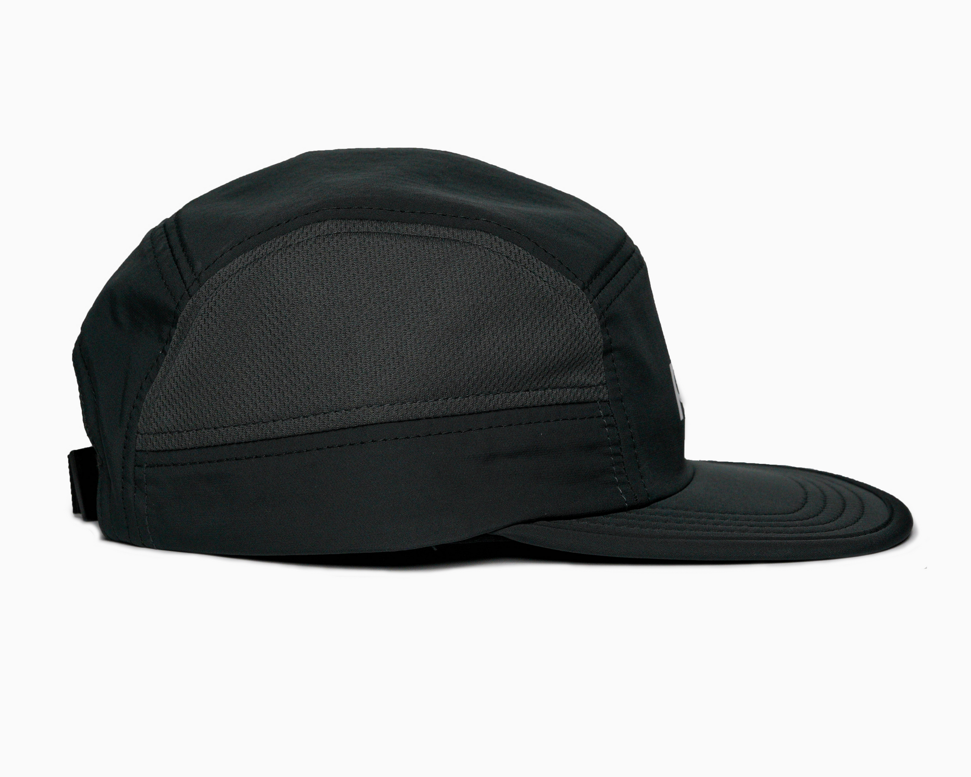 Pēsu charcoal lightweight performance 8 panel cap with breathable mesh panels, quick-dry fabric, moisture-absorbing sweatband and minimalist design for sport and lifestyle